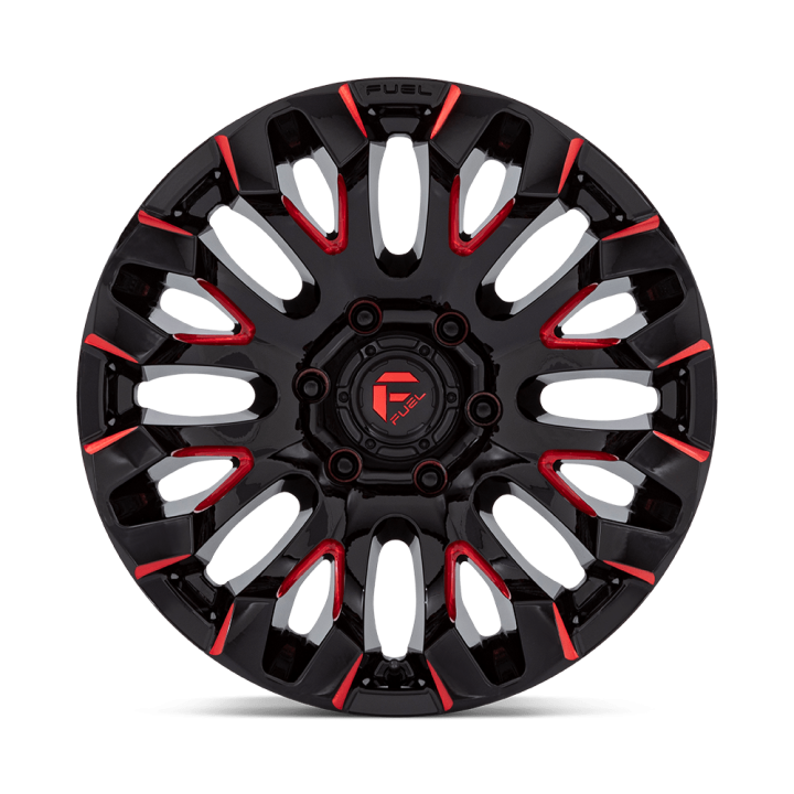 Felga aluminiowa D829 Quake Gloss Black Milled RED Tint Fuel - ujęcie 3