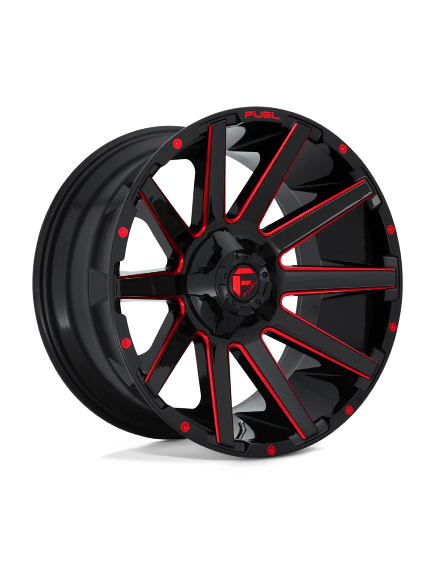 Felga aluminiowa D643 Contra Gloss Black RED Tinted Clear Fuel