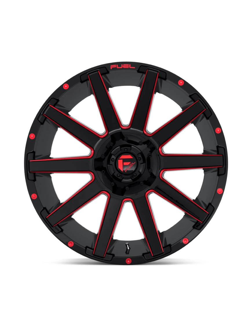 Felga aluminiowa D643 Contra Gloss Black RED Tinted Clear Fuel - ujęcie 3