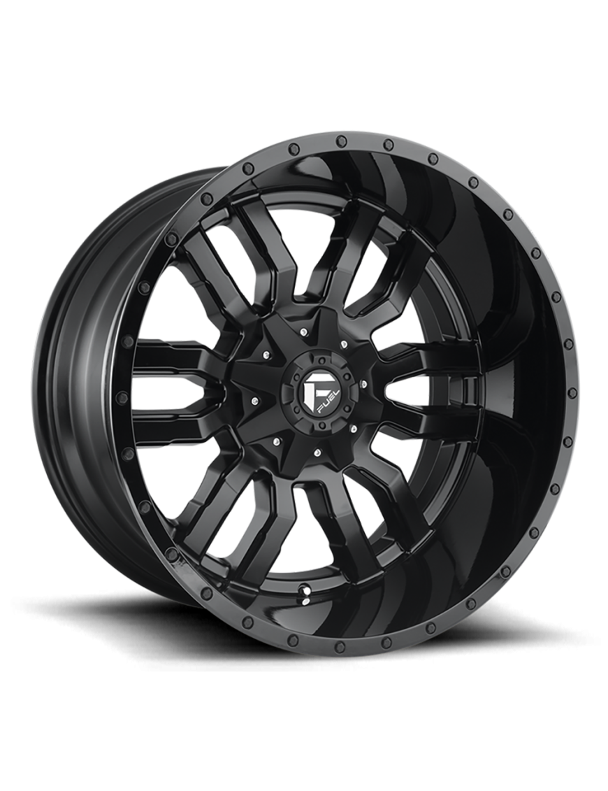 Felga aluminiowa D596 Sledge Matte Black Gloss Black LIP Fuel