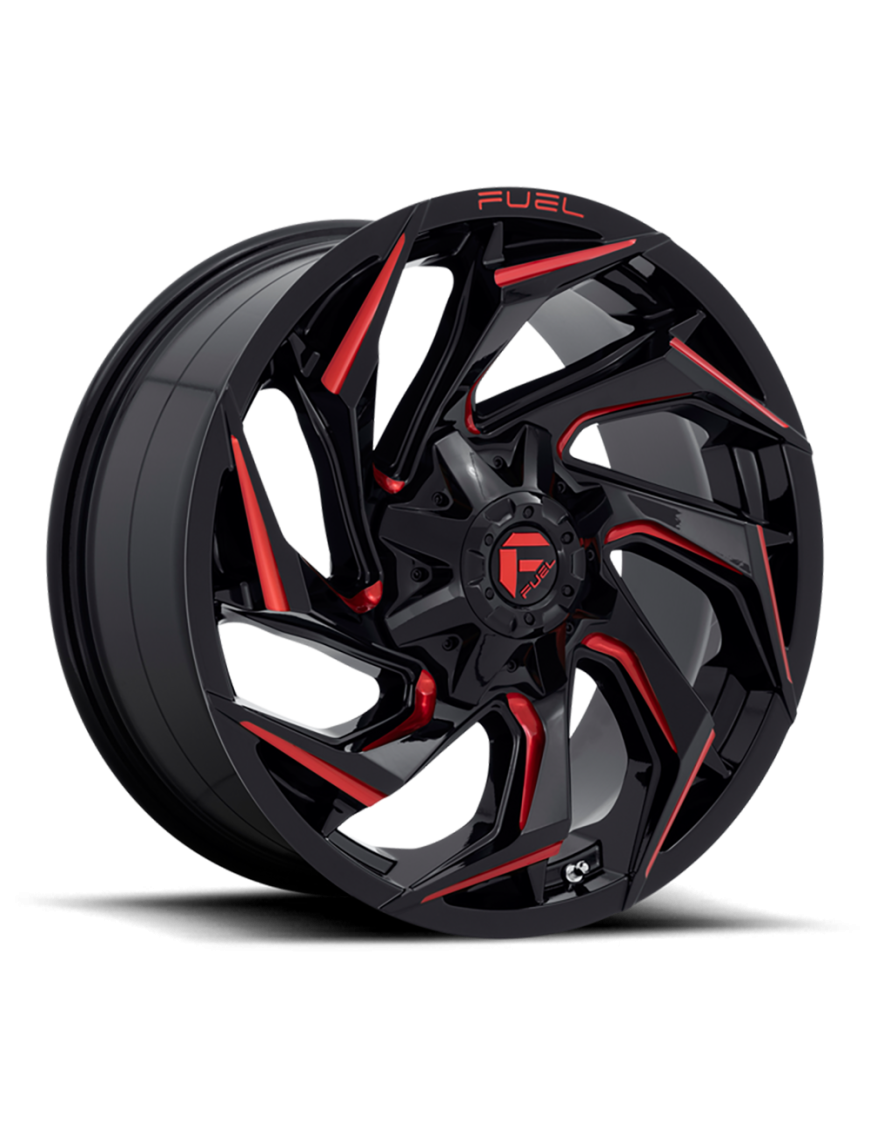 Felga aluminiowa D755 Reaction Gloss Black Milled W/ RED Tint Fuel Felga aluminiowa D755 Reaction Gloss Black Milled W/ RED Tint Fuel