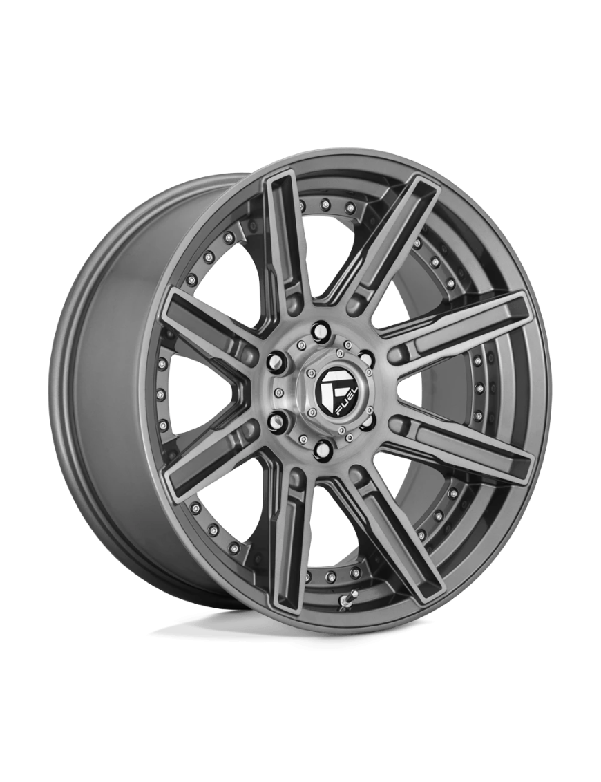Felga aluminiowa D710 Rogue Platinum Brushed GUN Metal Tinted Clear Fuel