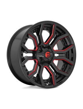Felga aluminiowa D712 Rage Gloss Black RED Tinted Clear Fuel