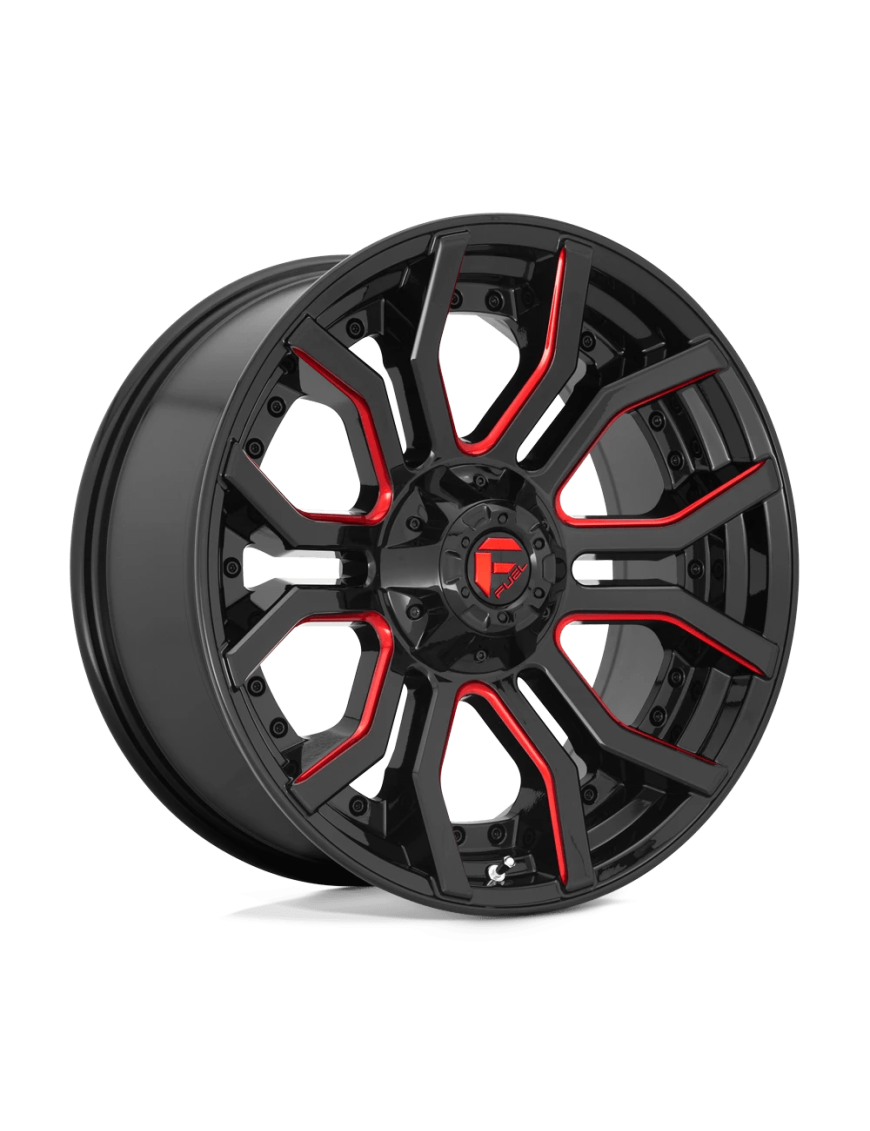 Felga aluminiowa D712 Rage Gloss Black RED Tinted Clear Fuel