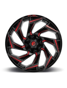 Felga aluminiowa D755 Reacion Gloss Black Milled/Red Tint Fuel - ujęcie 3