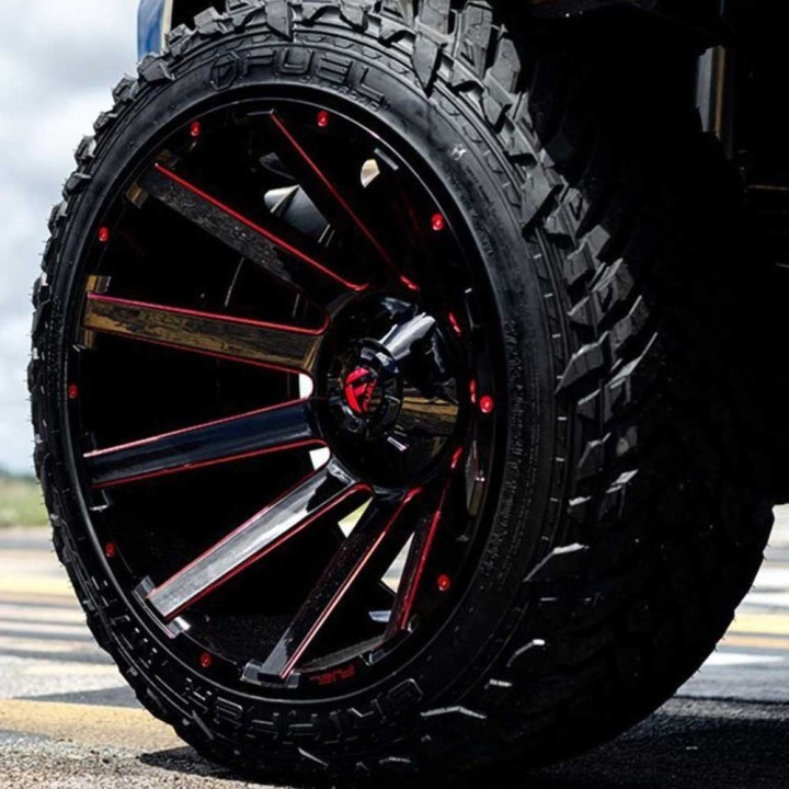 Felga aluminiowa D643 Contra Gloss Black/Red Tinted Clear Fuel - ujęcie 5