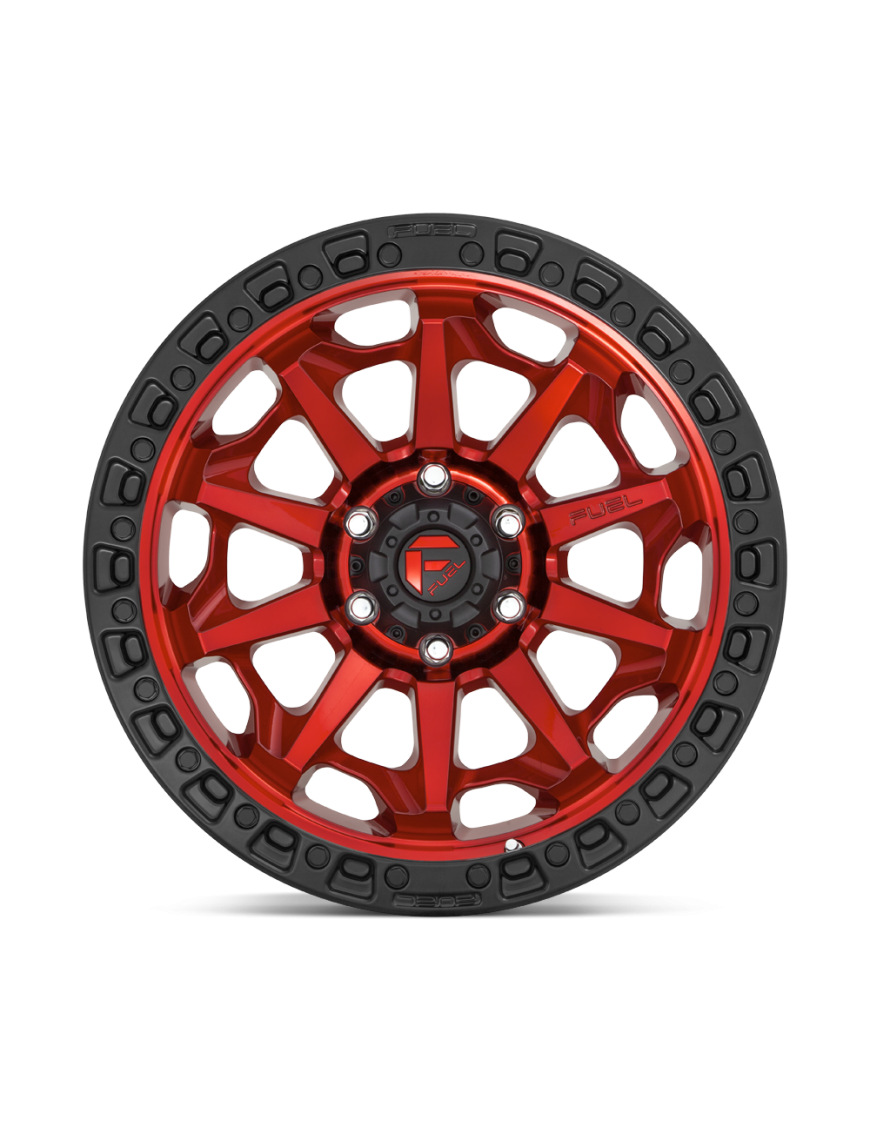 Felga aluminiowa D695 COVERT Candy Red Black Bead Ring Fuel - ujęcie 3