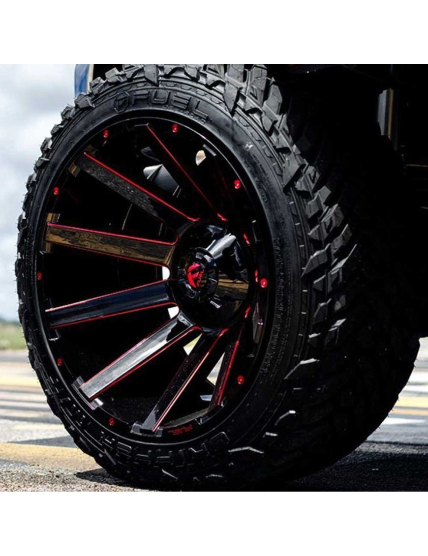 Felga aluminiowa D643 Contra Gloss Black/Red Tinted Clear Fuel - ujęcie 5