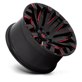 Felga aluminiowa D829 QUAKE Gloss Black Milled Red Tint FUEL - ujęcie 2