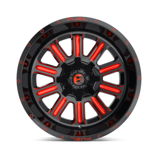 Felga aluminiowa D621 HARDLINE Gloss Black W/ Red Tint FUEL - ujęcie 2
