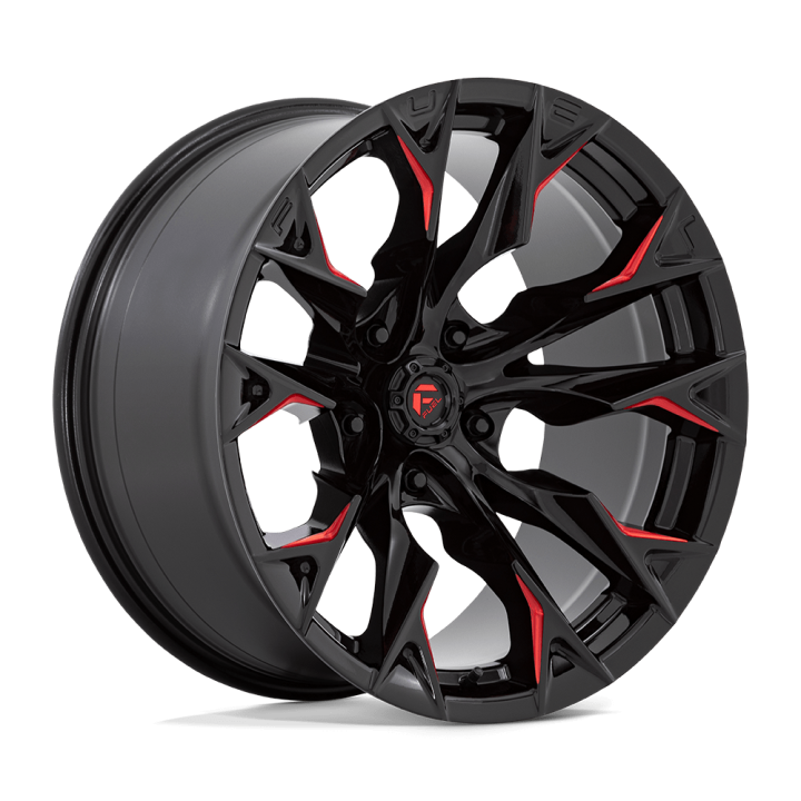 Felga aluminiowa D823 FLAME Gloss Black Milled W/ Candy Red FUEL