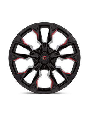 Felga aluminiowa D823 FLAME Gloss Black Milled W/ Candy Red FUEL - ujęcie 3