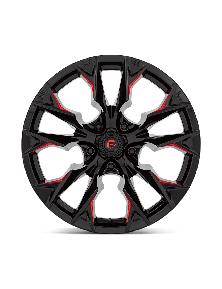 Felga aluminiowa D823 FLAME Gloss Black Milled W/ Candy Red FUEL - ujęcie 3