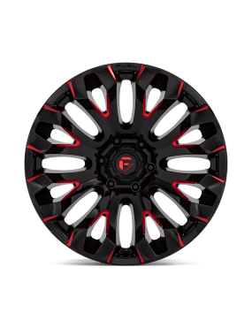 Felga aluminiowa D829 QUAKE Gloss Black Milled Red Tint FUEL - ujęcie 3