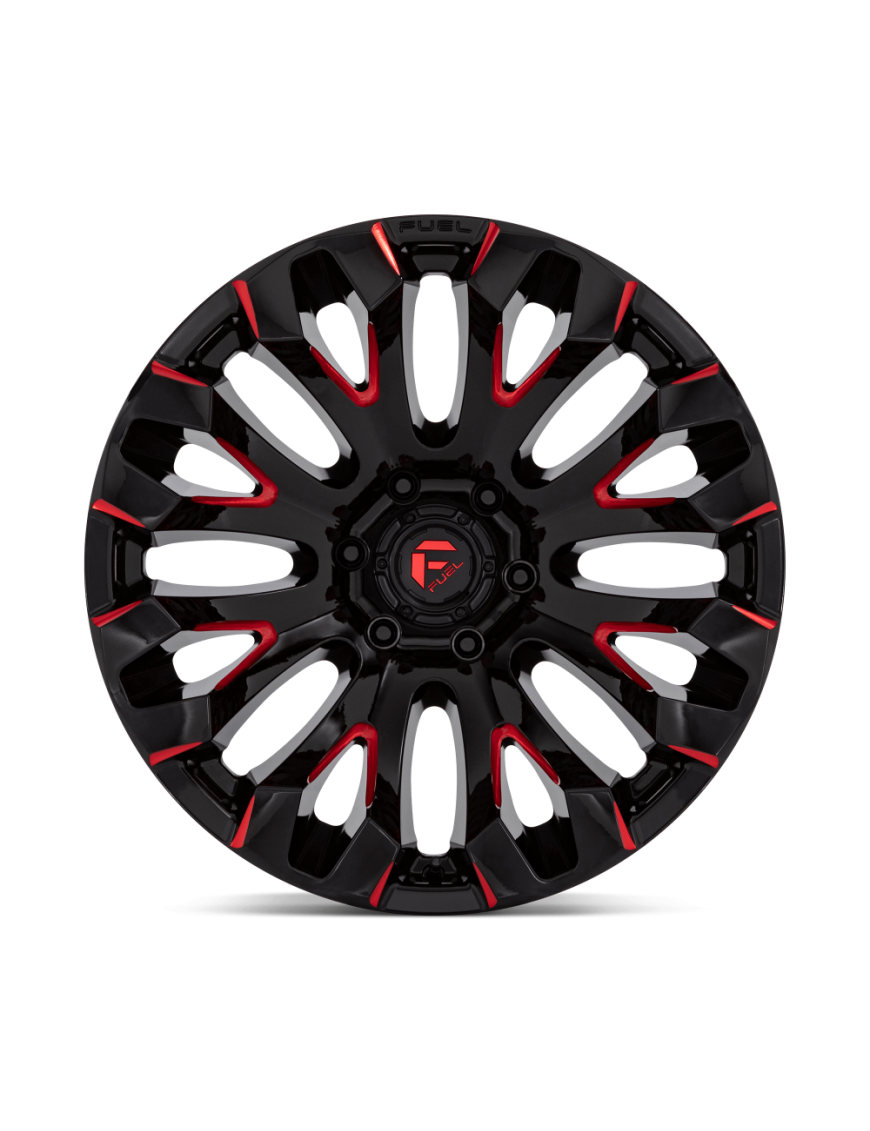 Felga aluminiowa D829 QUAKE Gloss Black Milled Red Tint FUEL - ujęcie 3