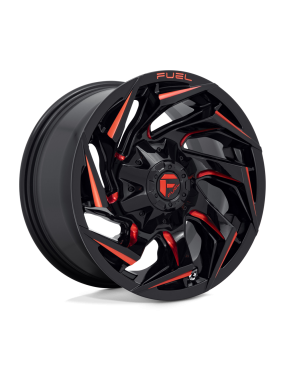 Felga aluminiowa D755 REACTION Gloss Black Milled W/ Red Tint FUEL
