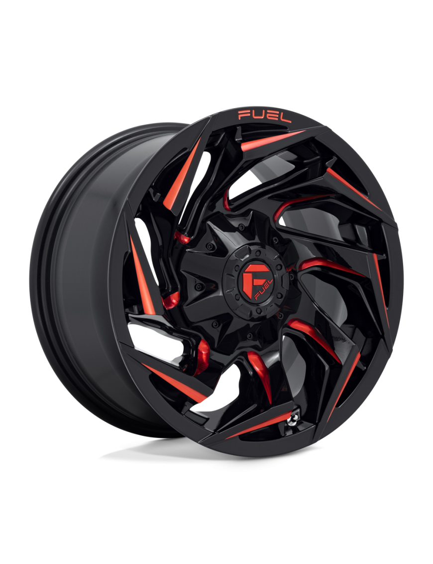 Felga aluminiowa D755 REACTION Gloss Black Milled W/ Red Tint FUEL