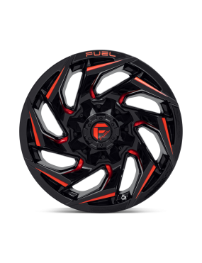 Felga aluminiowa D755 REACTION Gloss Black Milled W/ Red Tint FUEL