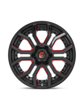 Felga aluminiowa D712 RAGE Gloss Black Red Tinted Clear FUEL - ujęcie 3
