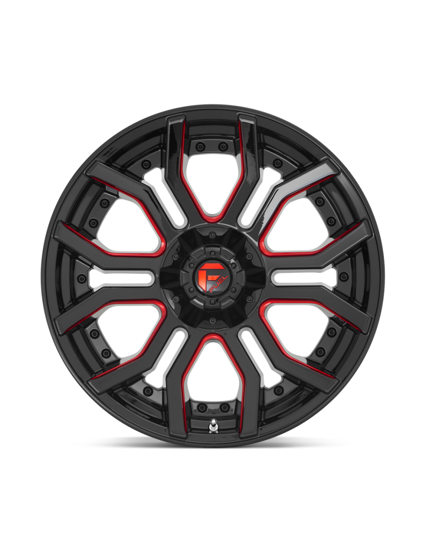 Felga aluminiowa D712 RAGE Gloss Black Red Tinted Clear FUEL - ujęcie 3