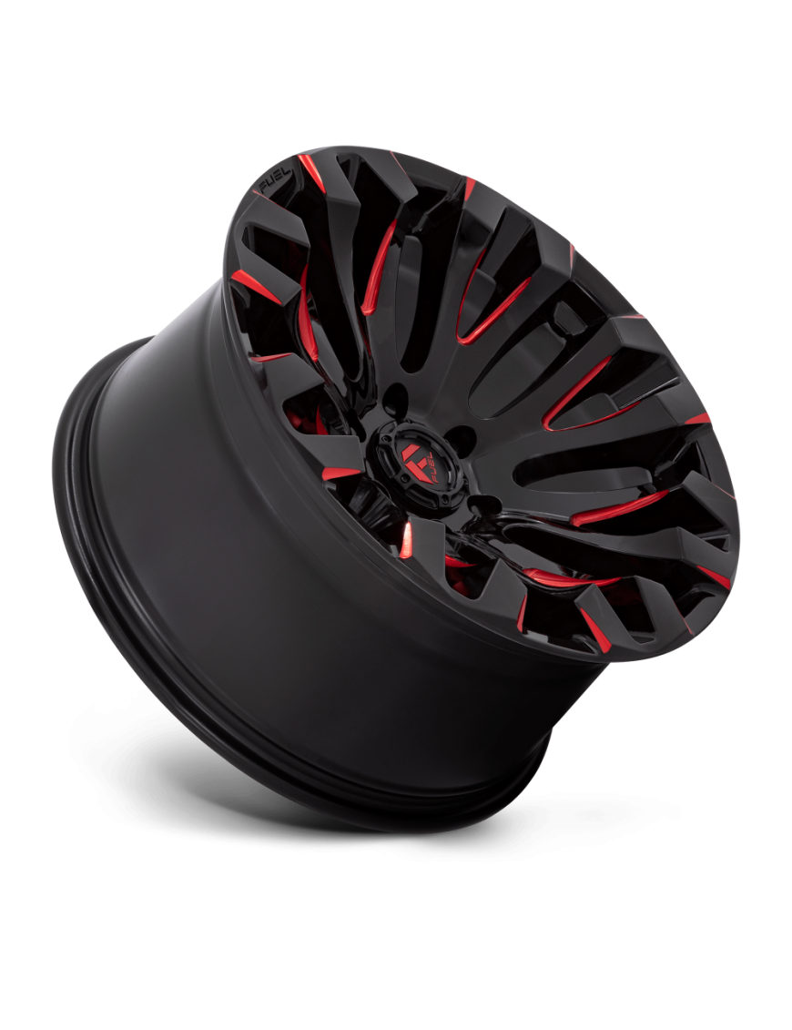Felga aluminiowa D829 QUAKE Gloss Black Milled Red Tint FUEL - ujęcie 2