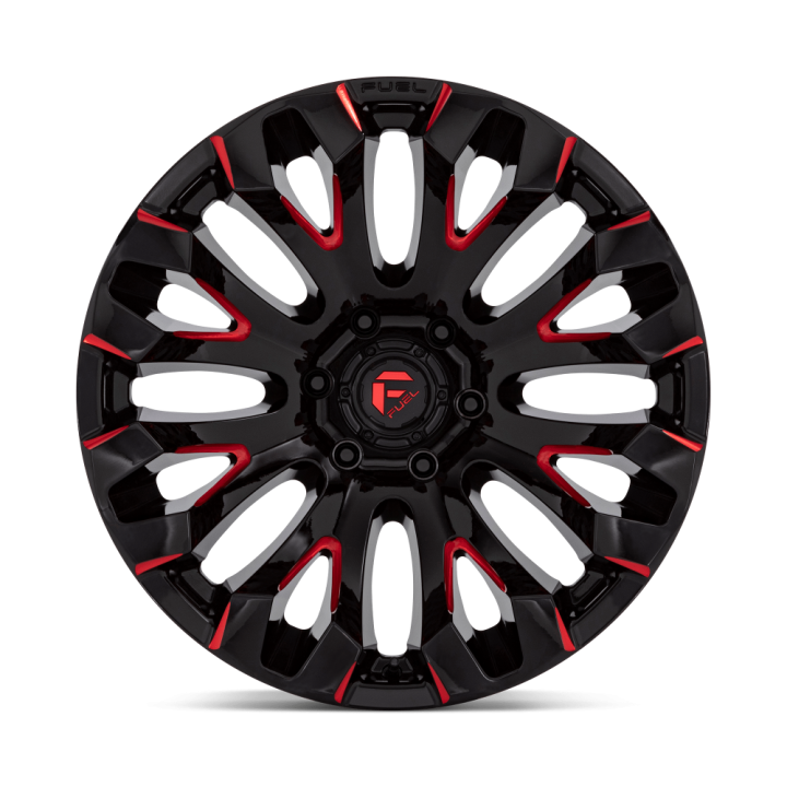 Felga aluminiowa D829 QUAKE Gloss Black Milled Red Tint FUEL - ujęcie 3