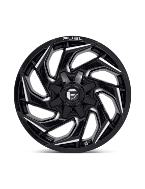 Felga aluminiowa D753 REACTION Gloss Black Milled FUEL - ujęcie 3