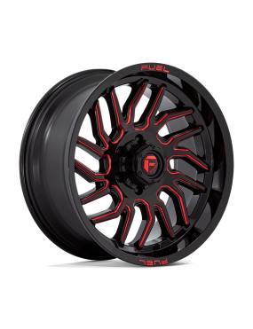 Felga aluminiowa D808 HURRICANE Gloss Black Milled Red Tint FUEL