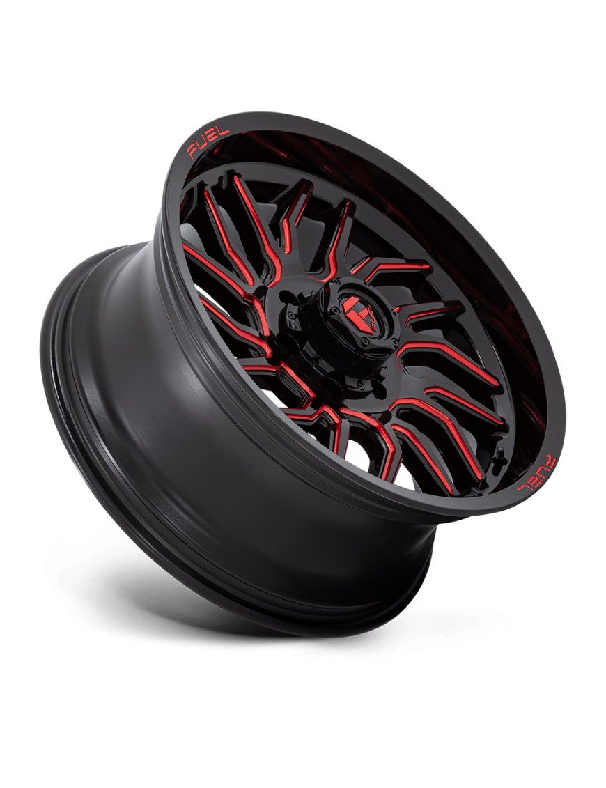 Felga aluminiowa D808 HURRICANE Gloss Black Milled Red Tint FUEL - ujęcie 2