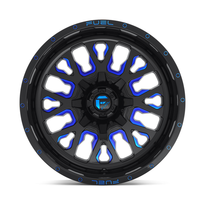 Felga aluminiowa D645 STROKE Gloss Black Blue Tinted Clear FUEL - ujęcie 3