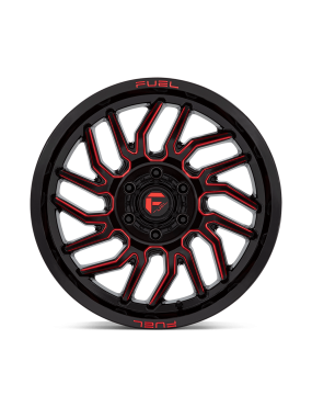 Felga aluminiowa D808 HURRICANE Gloss Black Milled Red Tint FUEL - ujęcie 3