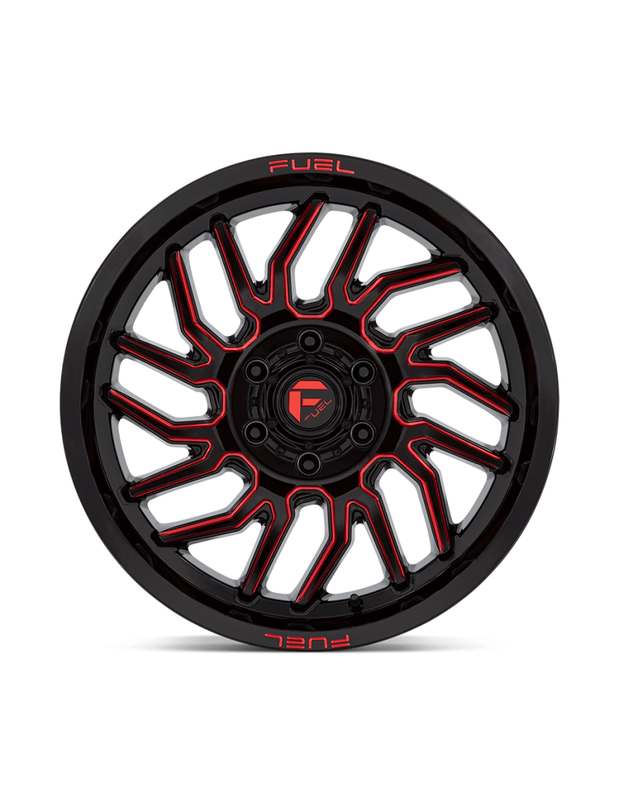 Felga aluminiowa D808 HURRICANE Gloss Black Milled Red Tint FUEL - ujęcie 3