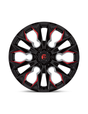 Felga aluminiowa D823 FLAME Gloss Black Milled W/ Candy Red FUEL - ujęcie 3
