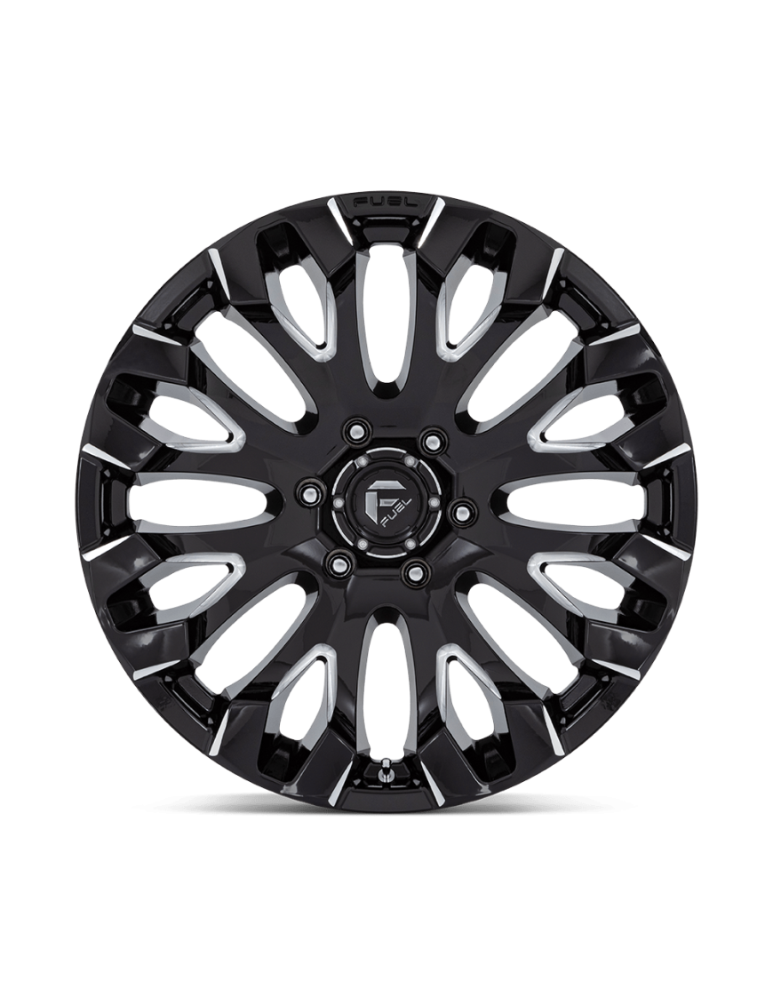 Felga aluminiowa D828 QUAKE Gloss Black Milled FUEL - ujęcie 2
