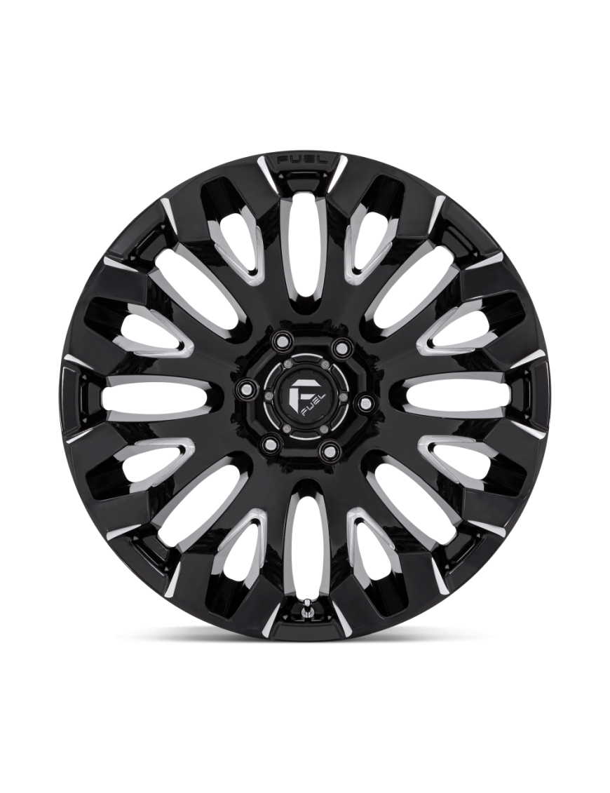Felga aluminiowa D828 QUAKE Gloss Black Milled FUEL - ujęcie 3