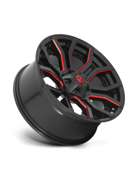Felga aluminiowa D712 RAGE Gloss Black Red Tinted Clear FUEL - ujęcie 3