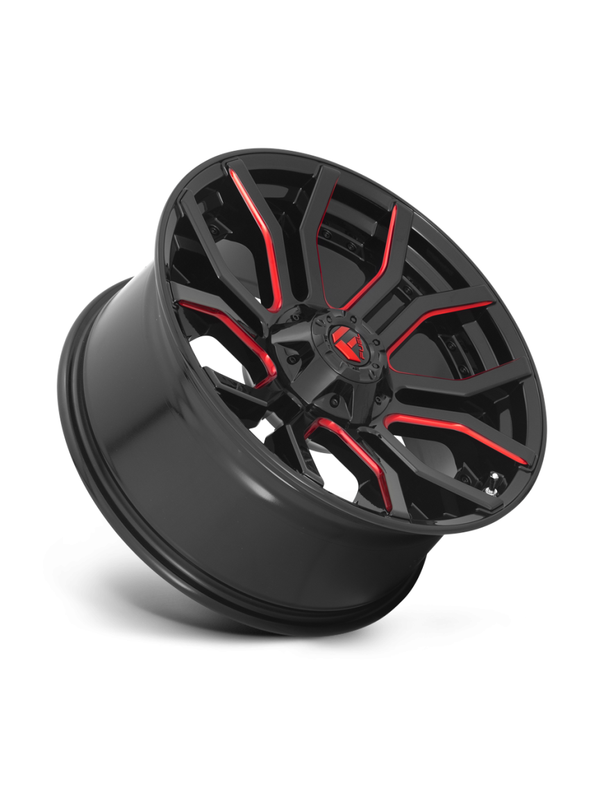Felga aluminiowa D712 RAGE Gloss Black Red Tinted Clear FUEL - ujęcie 3