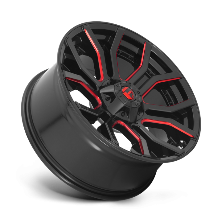 Felga aluminiowa D712 RAGE Gloss Black Red Tinted Clear FUEL - ujęcie 3