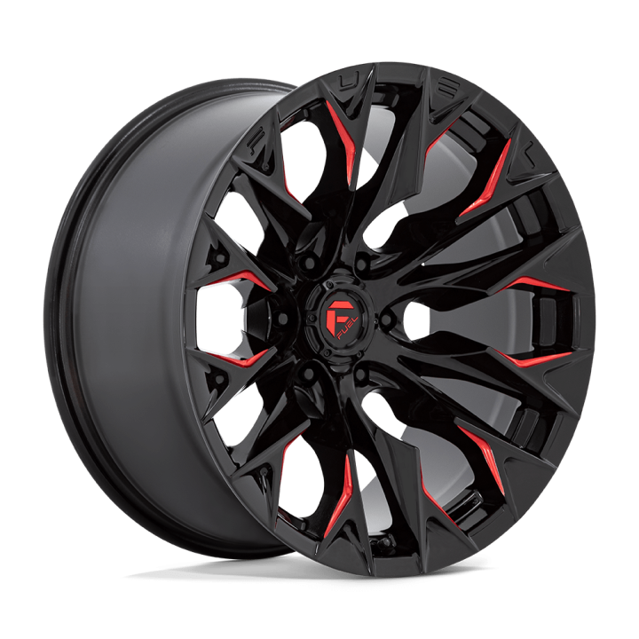 Felga aluminiowa D823 FLAME Gloss Black Milled W/ Candy Red FUEL