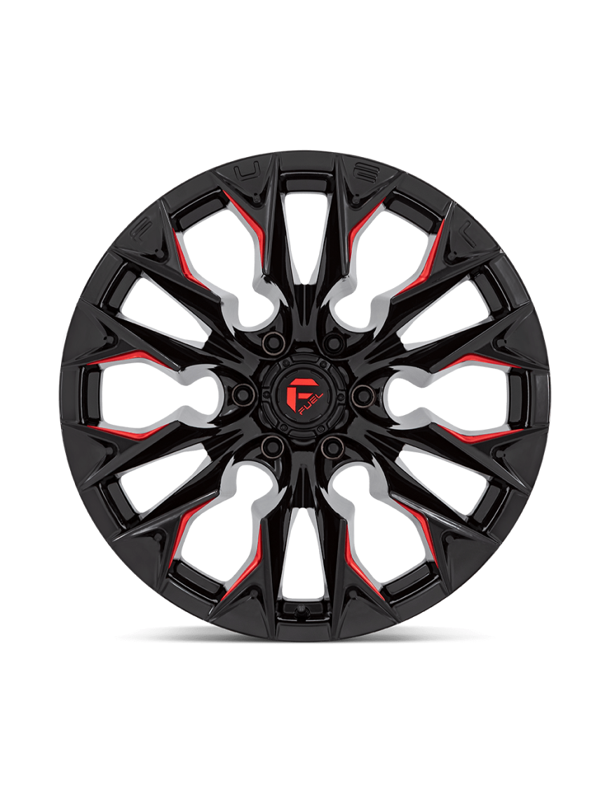 Felga aluminiowa D823 FLAME Gloss Black Milled W/ Candy Red FUEL - ujęcie 3