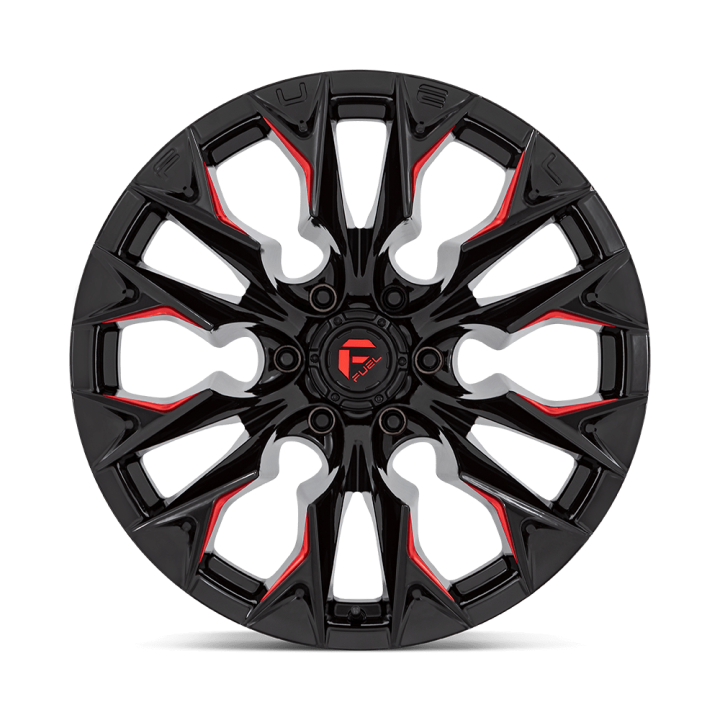 Felga aluminiowa D823 FLAME Gloss Black Milled W/ Candy Red FUEL - ujęcie 3
