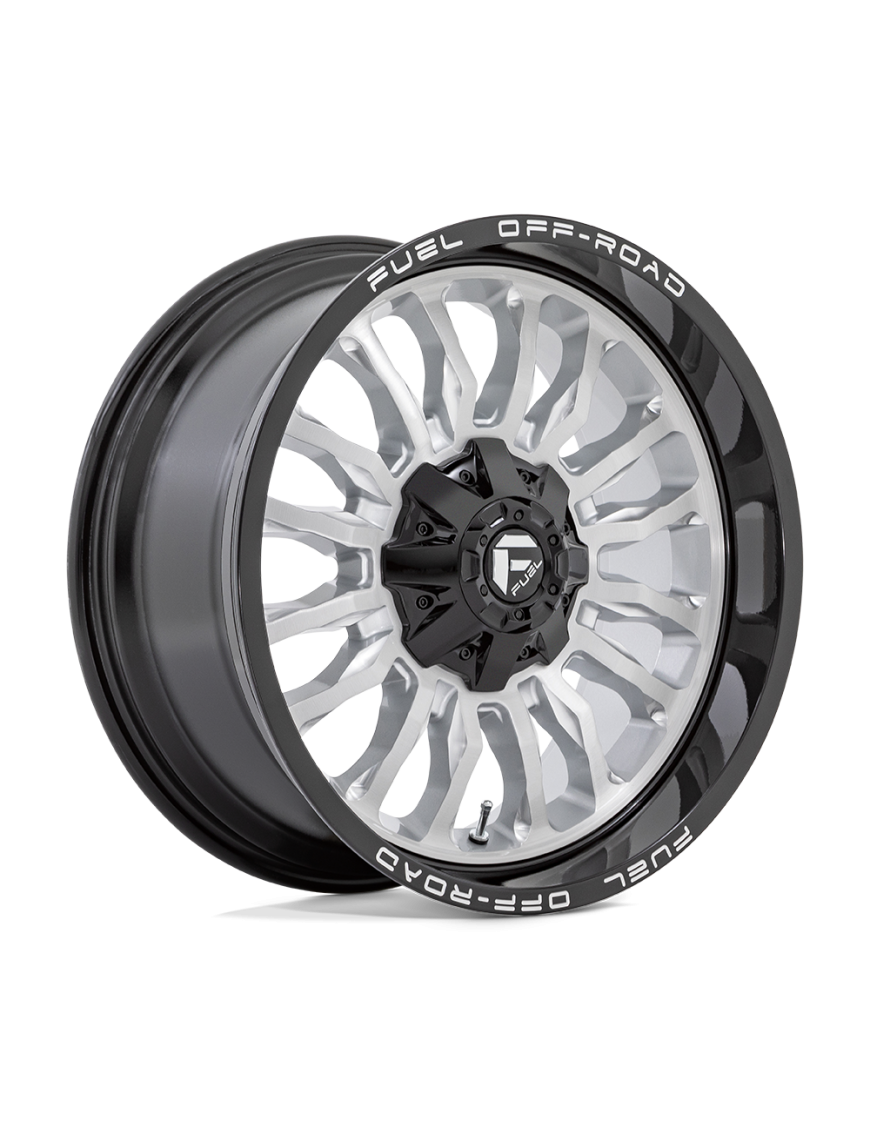 Felga aluminiowa D798 ARC Silver Brushed Face W/ Milled Black Lip FUEL