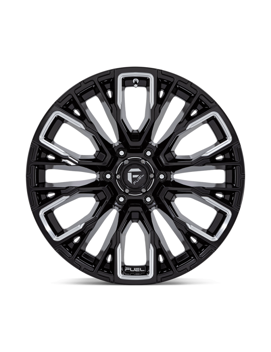 Felga aluminiowa D849 REBAR Gloss Black Milled FUEL - ujęcie 3
