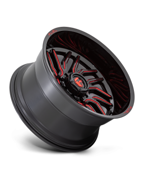 Felga aluminiowa D808 HURRICANE Gloss Black Milled Red Tint FUEL - ujęcie 3