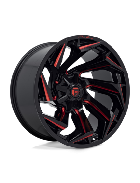 Felga aluminiowa D755 REACTION Gloss Black Milled W/ Red Tint FUEL