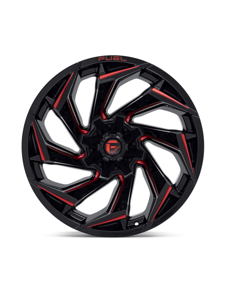 Felga aluminiowa D755 REACTION Gloss Black Milled W/ Red Tint FUEL - ujęcie 2