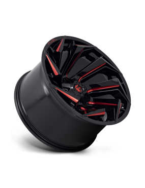 Felga aluminiowa D755 REACTION Gloss Black Milled W/ Red Tint FUEL - ujęcie 3