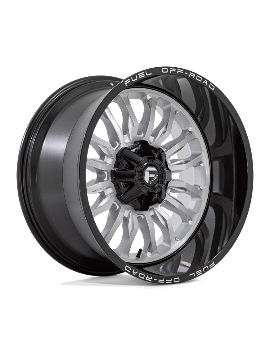 Felga aluminiowa D798 ARC Silver Brushed Face W/ Milled Black Lip FUEL