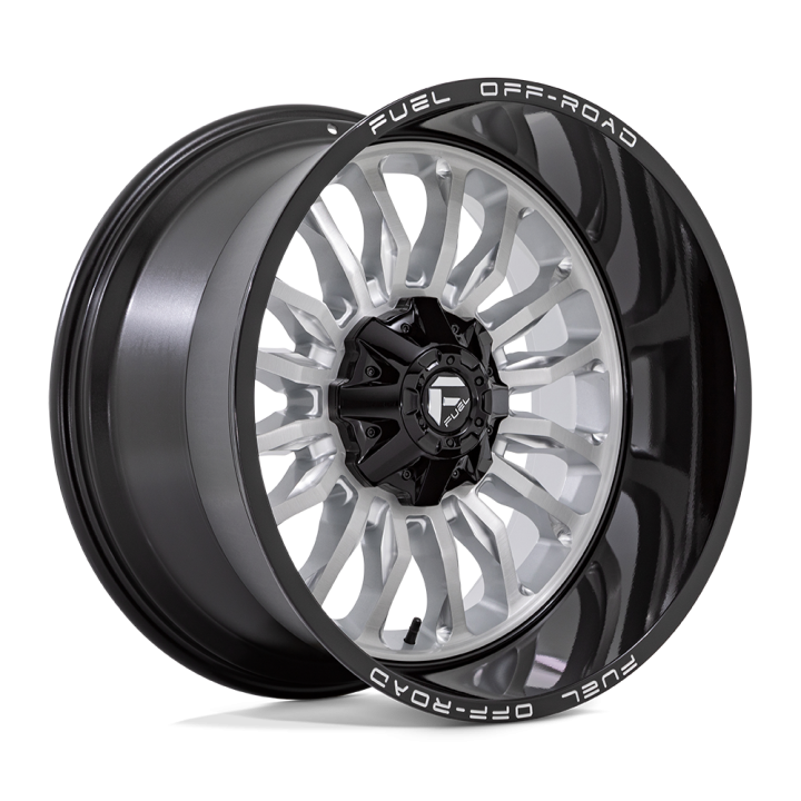 Felga aluminiowa D798 ARC Silver Brushed Face W/ Milled Black Lip FUEL