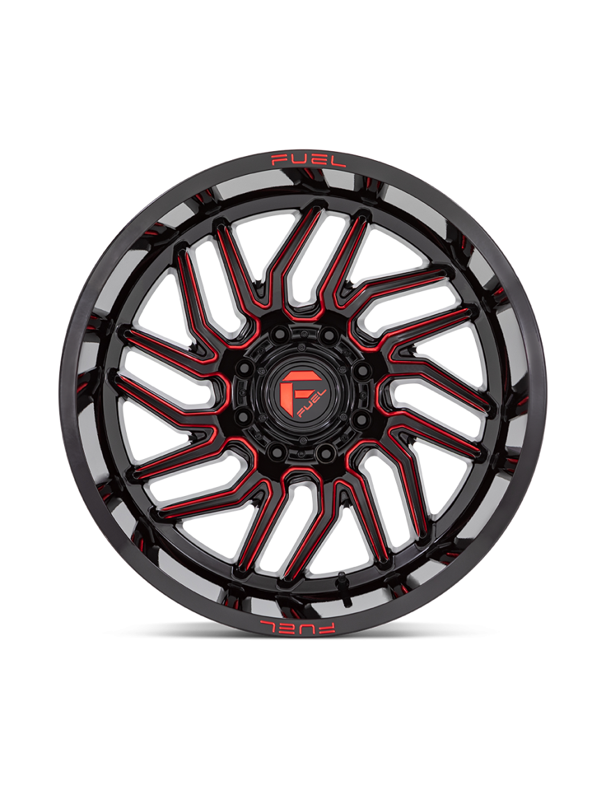 Felga aluminiowa D808 HURRICANE Gloss Black Milled Red Tint FUEL - ujęcie 2